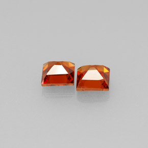 Gemas de granate espesartita naranja natural de  ct, cuadrado, VVS-VS