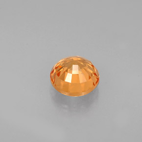 Granate espesartita naranja natural de 0,84 ct, corte redondo, VS