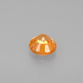 Granate espesartita naranja natural de 0,63 ct, corte redondo, VS-SI