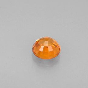 Granate espesartita naranja natural de 0,63 ct, corte redondo, VVS