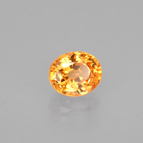 Hilo de espesartita Naranja mandarina natural de 0.63 ct, Corte Óvalo, VVS-VS