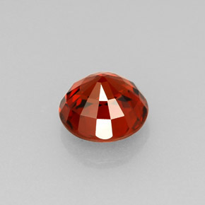 Hilo de espesartita Naranja rojizo oscuro natural de 1.26 ct, Corte Redondo, VS