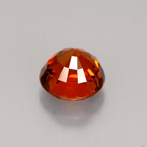 Granate espesartita naranja natural de 1,16 ct, corte redondo, VVS-VS