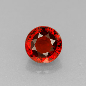 Granate espesartita naranja natural de 0,95 ct, corte redondo, VS