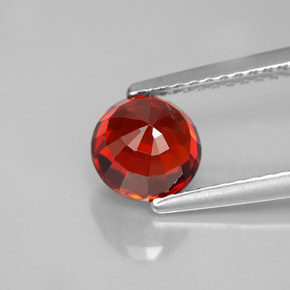 Granate espesartita naranja natural de 1,69 ct, corte redondo, VVS-VS