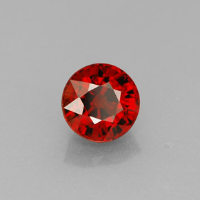 Granate espesartita naranja natural de 1,20 ct, corte redondo, VVS-VS