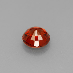 Granate espesartita naranja natural de 0,98 ct, corte redondo, VVS-VS