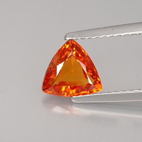 Granate espesartita naranja natural de 1,25 ct, trillón, VS-SI