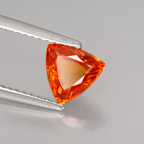 Granate espesartita naranja natural de 1,25 ct, trillón, VS-SI