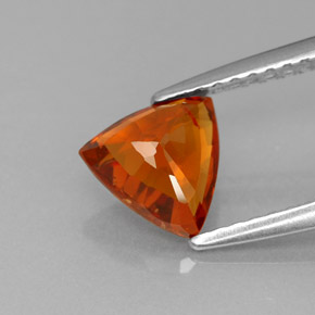 Granate espesartita naranja natural de 1,34 ct, trillón, SI