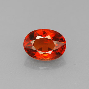 Hilo de espesartita Naranja mandarina natural de 1.30 ct, Corte Óvalo, VVS-VS