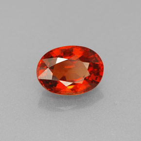 Hilo de espesartita Naranja mandarina natural de 1.30 ct, Corte Óvalo, VVS-VS