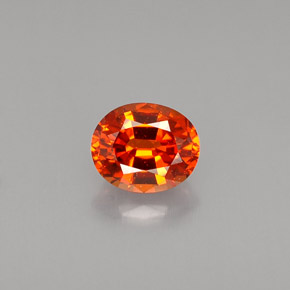 Hilo de espesartita Naranja mandarina natural de 1.04 ct, Corte Óvalo, VVS