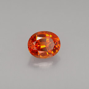 Hilo de espesartita Naranja mandarina natural de 1.04 ct, Corte Óvalo, VVS