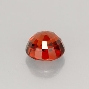 Granate espesartita naranja natural de 1,47 ct, corte redondo, VVS-VS