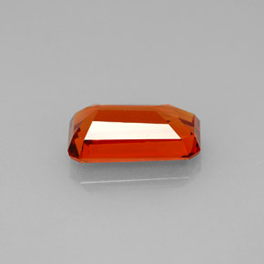 Granate espesartita naranja natural de 2,38 ct, corte esmeralda, VS