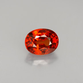 Hilo de espesartita Naranja rojizo natural de 1.29 ct, Corte Óvalo, VVS-VS