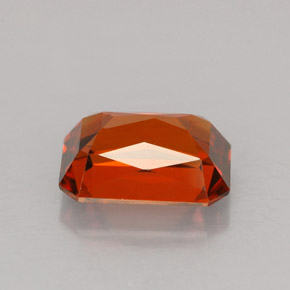 Hilo de espesartita Naranja natural de 2.12 ct, corte esmeralda, VVS