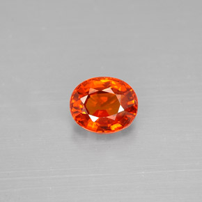 Hilo de espesartita Naranja mandarina natural de 0.98 ct, Corte Óvalo, VS