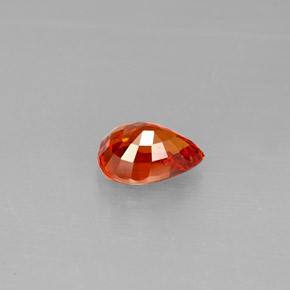 Granate espesartita naranja natural de 1,39 ct, en forma de pera, VS-SI