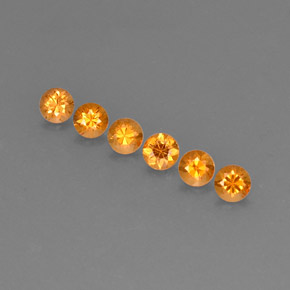 Gemas de granate espesartita naranja natural de  ct, corte redondo, VVS-VS