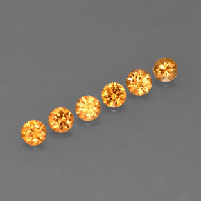 Gemas de granate espesartita naranja natural de  ct, corte redondo, VVS-VS