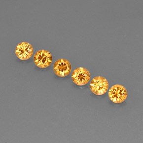 Gemas de Hilo de espesartita Naranja natural de  ct, Corte Redondo, VVS-VS