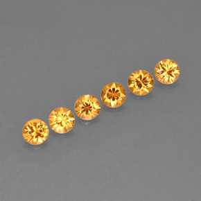 Gemas de Hilo de espesartita Naranja natural de  ct, Corte Redondo, VVS-VS