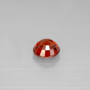 Granate espesartita naranja natural de 1,24 ct, corte redondo, VVS-VS