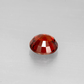 Granate espesartita rojo natural de 1,38 ct, corte redondo, VS