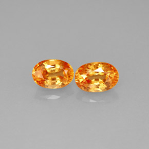 Gemas de granate espesartita naranja natural de  ct, corte óvalo, VS-SI