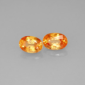 Gemas de granate espesartita naranja natural de  ct, corte óvalo, VS-SI
