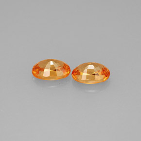 Gemas de granate espesartita naranja natural de  ct, corte óvalo, VS