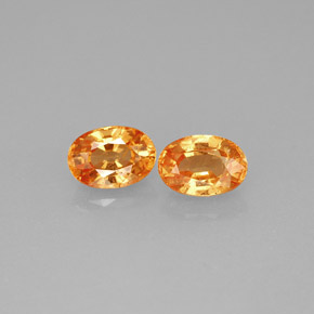 Gemas de granate espesartita naranja natural de  ct, corte óvalo, VS