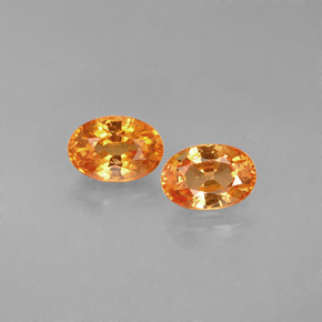 Gemas de granate espesartita naranja natural de  ct, corte óvalo, VS