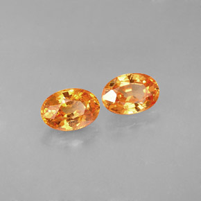 Gemas de granate espesartita naranja natural de  ct, corte óvalo, VS