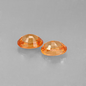 Gemas de granate espesartita naranja natural de  ct, corte óvalo, VS