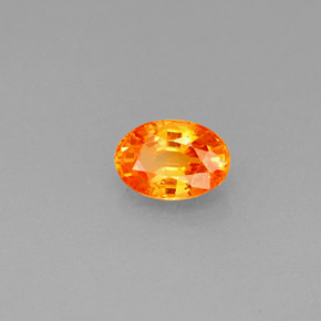 Hilo de espesartita Naranja mandarina natural de 0.63 ct, Corte Óvalo, VS