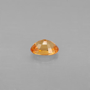 Granate espesartita naranja natural de 0,71 ct, corte óvalo, VS
