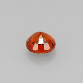 Granate espesartita naranja natural de 0,80 ct, corte redondo, VVS-VS