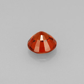 Granate espesartita naranja natural de 0,64 ct, corte redondo, VS