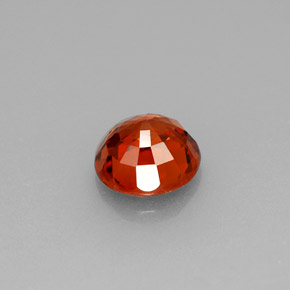 Granate espesartita naranja natural de 1,27 ct, corte redondo, VS