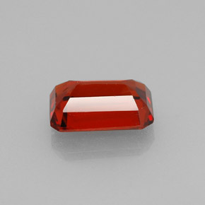 Granate espesartita naranja natural de 1,60 ct, corte esmeralda, VVS-VS