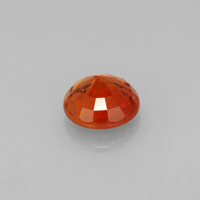 Granate espesartita naranja natural de 1,28 ct, corte redondo, VS-SI