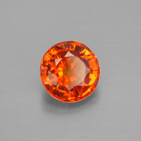 Hilo de espesartita Naranja mandarina natural de 1.12 ct, Corte Redondo, VS-SI