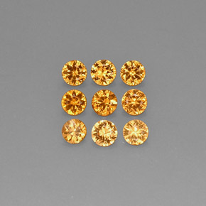 Gemas de Hilo de espesartita Naranja mandarina natural de  ct, Corte Redondo, VS