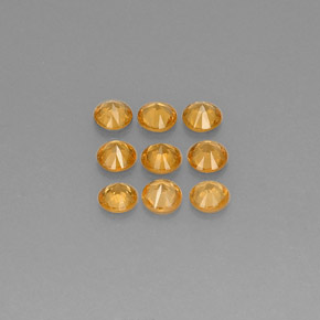 Gemas de Hilo de espesartita Naranja mandarina natural de  ct, Corte Redondo, VS