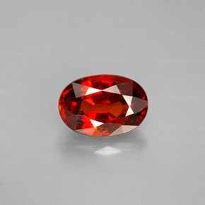 Hilo de espesartita Naranja rojizo natural de 2.14 ct, Corte Óvalo, VVS-VS
