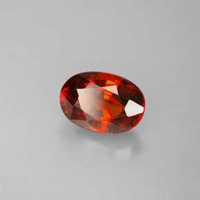 Hilo de espesartita Naranja rojizo natural de 2.14 ct, Corte Óvalo, VVS-VS