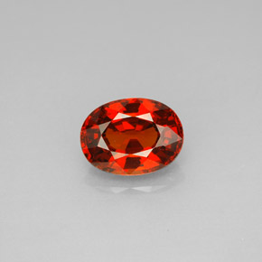 Granate espesartita naranja natural de 2,10 ct, corte óvalo, VVS